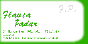 flavia padar business card